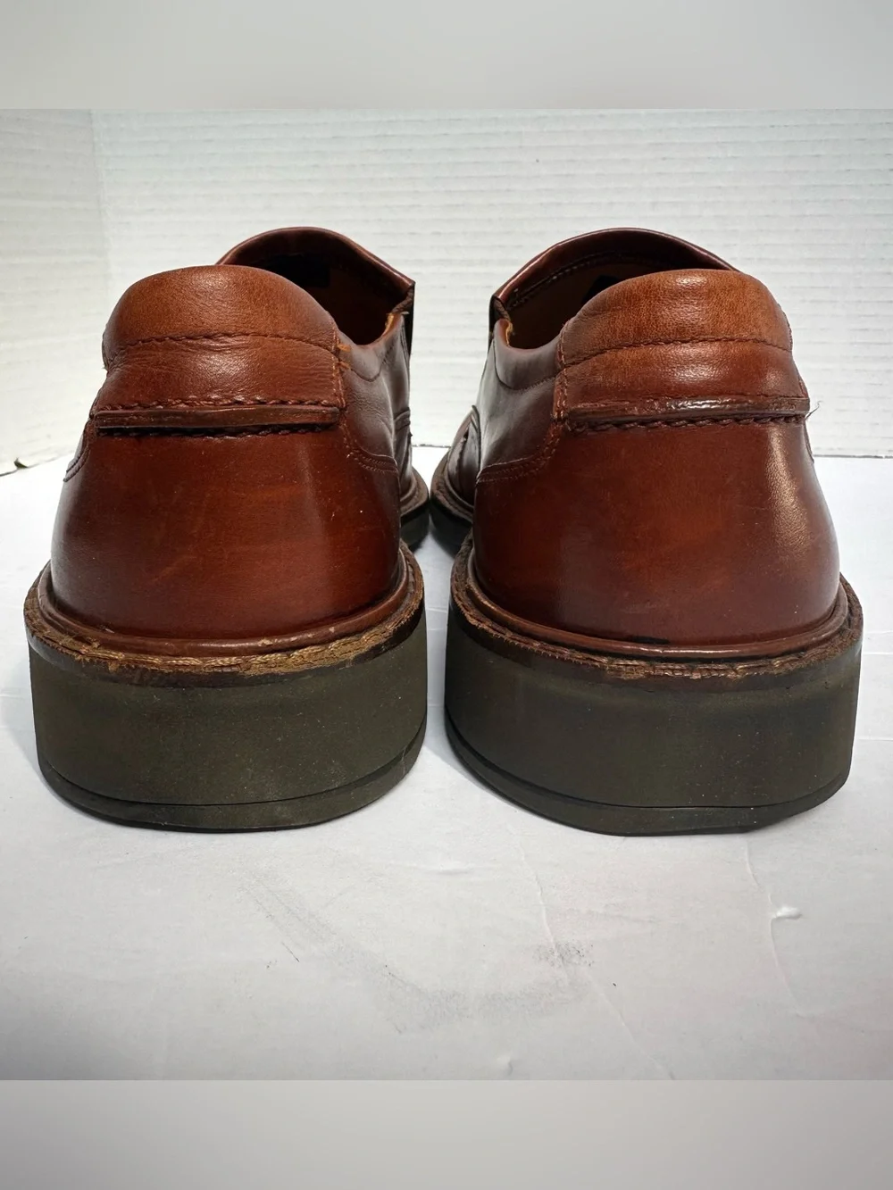 ECCO Men's Cognac Holton Slip-On Leather Business Loafers-Size 44 US 10/10.5